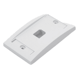 Placa de Pared Vertical Ejecutiva, Salida Para 1 Puerto Mini-Com, Con Espacios Para Etiquetas, Color Blanco