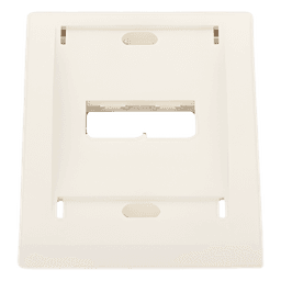 Placa de Pared Vertical Ejecutiva, Salida Para 2 Puertos Mini-Com, Con Espacios Para Etiquetas, Color Blanco Mate