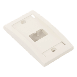 Placa de Pared Vertical Ejecutiva, Salida Para 2 Puertos Mini-Com, Con Espacios Para Etiquetas, Color Blanco Mate