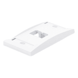 Placa de Pared Vertical Ejecutiva, Salida Para 2 Puertos Mini-Com, Con Espacios Para Etiquetas, Color Blanco