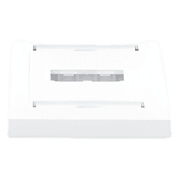 Placa de Pared Vertical Ejecutiva, Salida Para 2 Puertos Mini-Com, Con Espacios Para Etiquetas, Color Blanco
