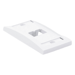 Placa de Pared Vertical Ejecutiva, Salida Para 2 Puertos Mini-Com, Con Espacios Para Etiquetas, Color Blanco