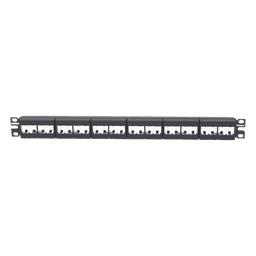 Panel de Parcheo Modular Mini-Com (Sin Conectores), Plano, Sin Blindaje, de 24 Puertos, 1UR