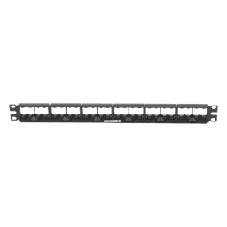 Panel de Parcheo Modular Mini-Com (Sin Conectores), Plano, Sin Blindaje, de 24 Puertos, 1UR
