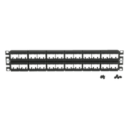 Panel de Parcheo Modular Mini-Com (Sin Conectores), Plano, Sin Blindaje, de 48 Puertos, 2 UR
