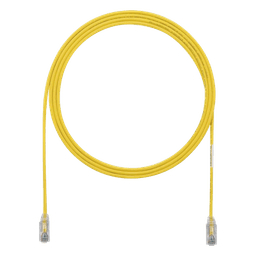 Cable de Parcheo TX6, UTP Cat6, Diámetro Reducido (28AWG), Color Amarillo, 3.05 Metros (10 Pies)
