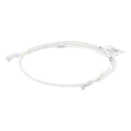 Cable de Parcheo TX6, UTP Cat6, Diámetro Reducido (28AWG), Color Blanco Mate, 1.52 Metros (5 Pies)