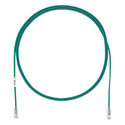 Cable de Parcheo Cat6 / UTP 28AWG / 1.52m (5 pies) / Verde / Diámetro 3.8mm / CM/LSZH