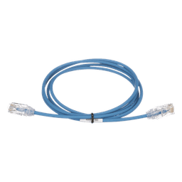 Cable de Parcheo TX6, UTP Cat6, Diámetro Reducido (28AWG), Color Azul, 2.13 Metros (7 Pies)