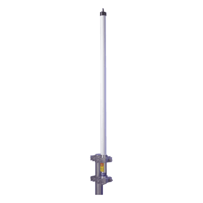 Antena Base UHF / 406-430 MHz / Fibra de Vidrio / 9 dB de Ganancia / Resistencia Viento 241 km/h (149.7 mph) / Serie HD Climas Extremos