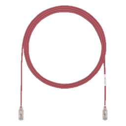 Cable de Parcheo UTP Cat6A, CM/LSZH, Diámetro Reducido (28AWG), Color Rojo, 0.91 Metros (3 Pies)