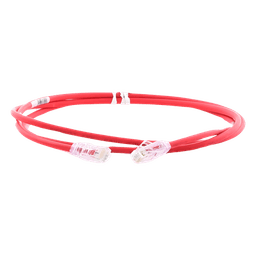 Cable de Parcheo UTP Cat6A, CM/LSZH, Diámetro Reducido (28AWG), Color Rojo, 1.52 Metros (5 Pies)