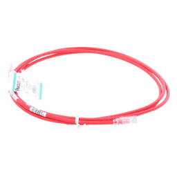 Cable de Parcheo UTP Cat6A, CM/LSZH, Diámetro Reducido (28AWG), Color Rojo, 2.13 Metros (7 Pies)
