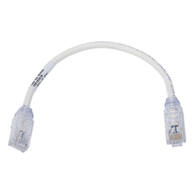 Cable de Parcheo UTP / Cat6A / 28 AWG / CM-LSZH / 20.3 cm (8 ft) / PoE++ / Alta Densidad