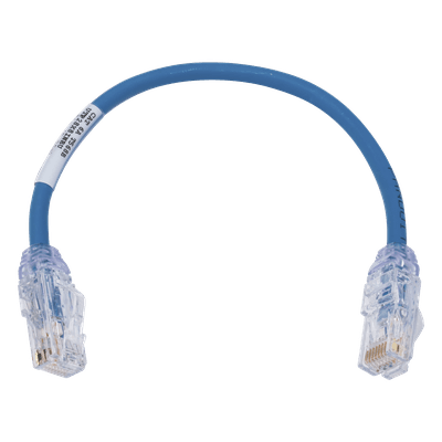 Cable de Parcheo UTP / Cat6A / 28 AWG / CM-LSZH / 8 pulg (20.3 cm) / Azul