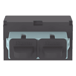 Módulo Acoplador SC Duplex, para Fibra Óptica Multimodo OM3/OM4, Tipo Mini-Com, Color Aqua