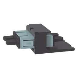 Módulo Acoplador SC Duplex, para Fibra Óptica Multimodo OM3/OM4, Tipo Mini-Com, Color Aqua