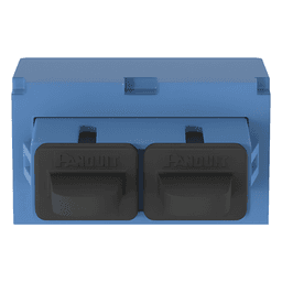 Módulo Acoplador SC Duplex, para Fibra Óptica Monomodo OS1/OS2, Tipo Mini-Com, Color Azul