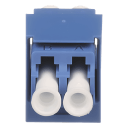 Módulo Acoplador LC Duplex, para Fibra Óptica Monomodo OS1/OS2, Tipo Mini-Com, Color Azul
