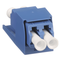 Módulo Acoplador LC Duplex, para Fibra Óptica Monomodo OS1/OS2, Tipo Mini-Com, Color Azul
