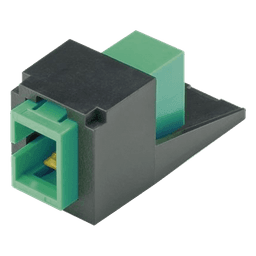 Módulo Acoplador SC/APC Simplex, para Fibra Óptica Monomodo OS1/OS2, Tipo Mini-Com, Color Negro