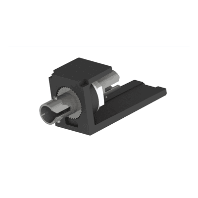 Módulo Acoplador ST Simplex, para Fibra Óptica Multimodo OM3/OM4, Tipo Mini-Com, Color Negro