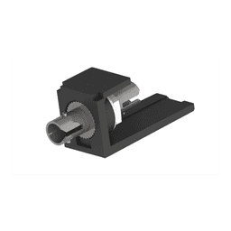 Módulo Acoplador ST Simplex, para Fibra Óptica Multimodo OM3/OM4, Tipo Mini-Com, Color Negro