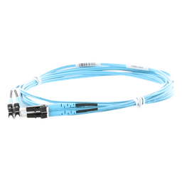 Jumper de Fibra Optica Multimodo 50/125 OM3, LC-LC Duplex, OFNR (Riser), Color Aqua, 3 Metros (9.84 Pies)