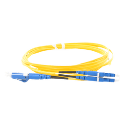 Jumper de Fibra Optica Monomodo 9/125 OS2, LC-LC Duplex, OFNR (Riser), Color Amarillo, 2 Metros (6.56 Pies)