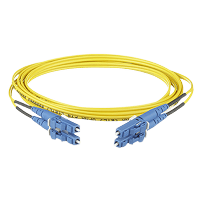 Jumper de Fibra Optica Monomodo 9/125 OS2, LC-LC Duplex, OFNR (Riser), Color Amarillo, 5 Metros (16.40 Pies)