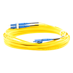 Jumper de Fibra Optica Monomodo 9/125 OS2, LC-LC Duplex, OFNR (Riser), Color Amarillo, 10 Metros (32.81 Pies)