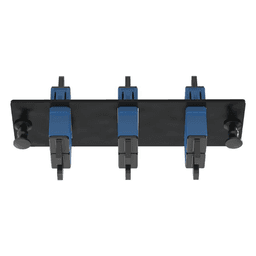 Placa Acopladora de Fibra Optica FAP, Con 3 Conectores SC Duplex (6 Fibras), Para Fibra Monomodo OS1/OS2, Color Azul