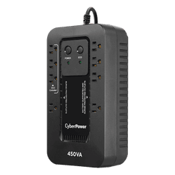 UPS de 450 VA/260 W, Topología Standby con Modo Ahorrador ECO, Entrada 120 Vca NEMA 5-15P, Con 8 Tomas NEMA 5-15R 