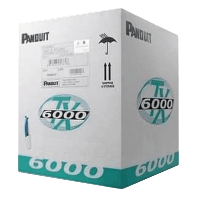 Bobina de Cable UTP 305 Metros (1000 Pies) de Cobre, TX6000™ PanNet, Reelex, Blanco, Categoría 6 Mejorado (23 AWG), PVC (CM), de 4 Pares