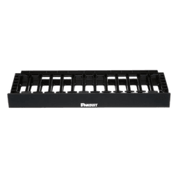 Organizador de Cables Horizontal / Alta Densidad / 1UR / 19in / Frontal Único / ABS