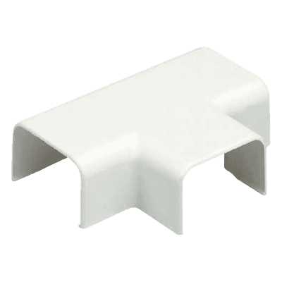 Conexión en "T", para uso con canaleta LD3, material ABS, Color Blanco Mate