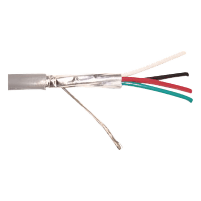 Cable de Alarma / 4x18 AWG / Blindado / 305 m (1000 ft) / Riser UL / Gris