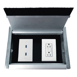 Caja Universal Vacía / 2 Módulos / Aluminio Anodizado / Escritorio / 2m / 6.56 ft / -20°C a +80°C