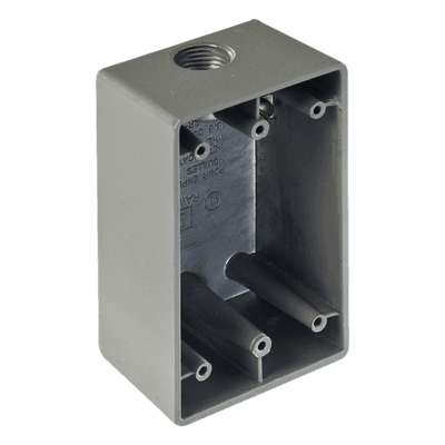 Caja Condulet FS de 1/2" ( 12.7 mm) con una boca a prueba de intemperie.