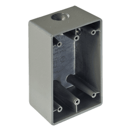 Caja Condulet FS de 1/2" ( 12.7 mm) con una boca a prueba de intemperie.