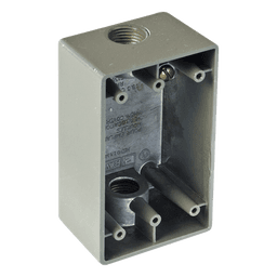 Caja Condulet FS de 1" ( 25.4 mm) con dos bocas a prueba de intemperie.