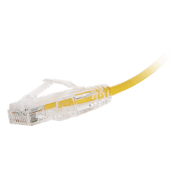 Cable de Parcheo Slim UTP Cat6 - 30 cm (11.81 Pulgadas) Amarillo Diámetro Reducido (28 AWG)