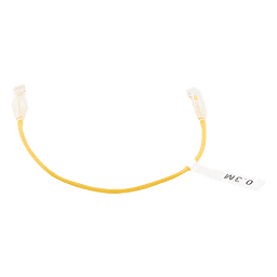 Cable de Parcheo Slim UTP Cat6 - 30 cm (11.81 Pulgadas) Amarillo Diámetro Reducido (28 AWG)