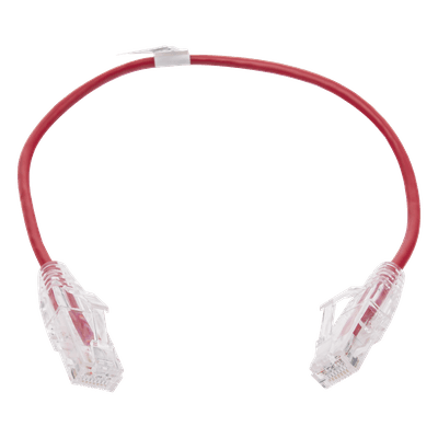 Cable de Parcheo / UTP Cat6 / 30 cm (0.98 ft) / 28 AWG / Slim / Rojo