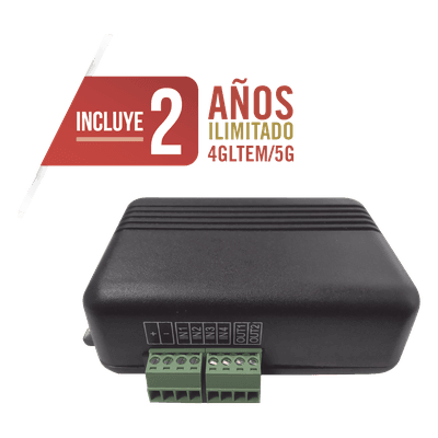 Controlador 4GLTEM / 4 ENTRADAS Y 2 SALIDAS / 2 AÑOS ILIMITADOS INCLUIDOS / Activacion Remota /Notificacion PUSH e EMAIL / APP SIN COSTO / Soporte para Reporte a Central de Alarma