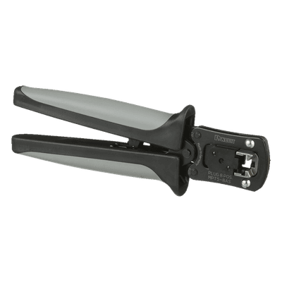 Pinzas Ponchadoras / RJ45 / Cat5e Cat6 Cat6A / 193x19.8x63.5 mm / 7.6x0.8x2.5 in / Negro