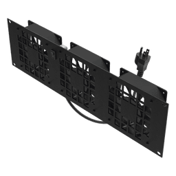 Kit de 3 Ventilador 110 Vca (12 x 12 cm) con Clavija 5-15P. Para instalación en Postes Rack
