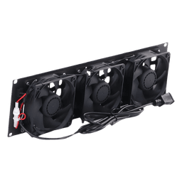 Kit de 3 Ventilador 110 Vca (12 x 12 cm) con Clavija 5-15P. Para instalación en Postes Rack