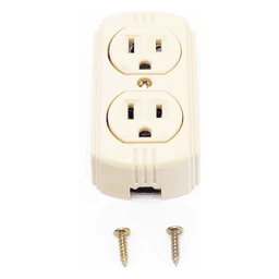 Contacto Dúplex 127 Vca, 15 A Max. Para Sobreponer (Sin perforar la superficie).