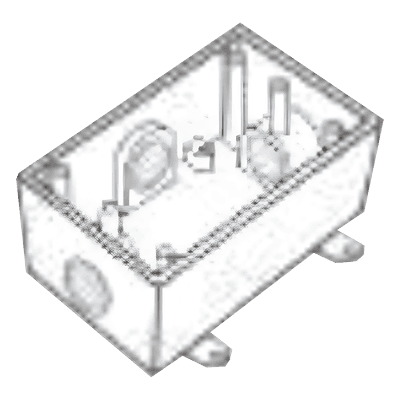 Caja Condulet FS de 3/4" ( 19.05 mm) con cuatro bocas a prueba de intemperie.